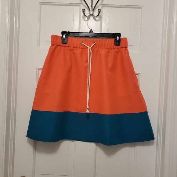 Meg Campbell Golf wear Orange & Teal Women's Skirt Size Medium - Picture 1 of 9